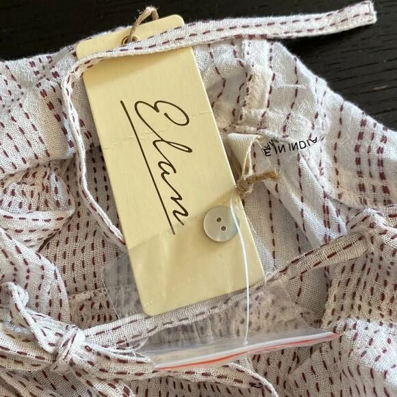 NWT Elan Small Hoodie Romper Half Button-Up Pockets Cropped Short Sleeve - Picture 8 of 10